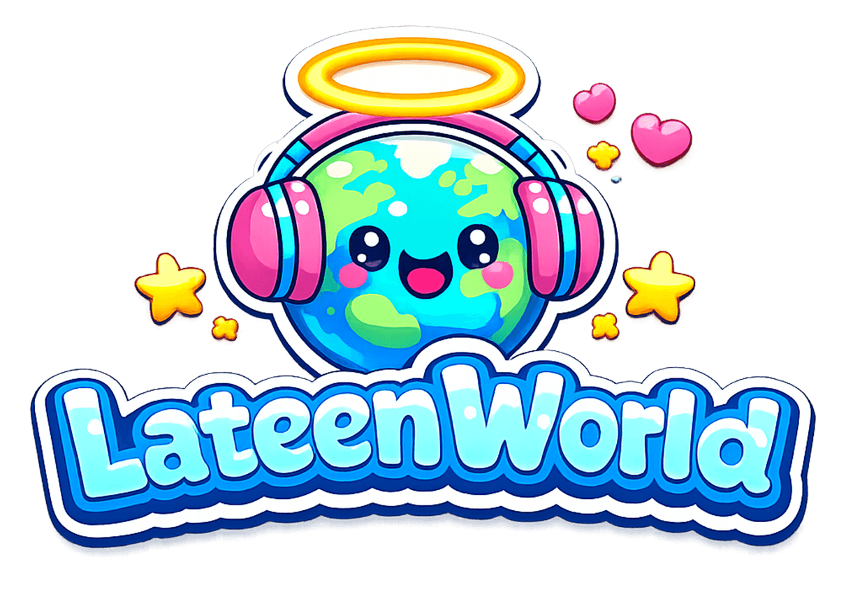 Lateenworld Logotipo estilo kawaii